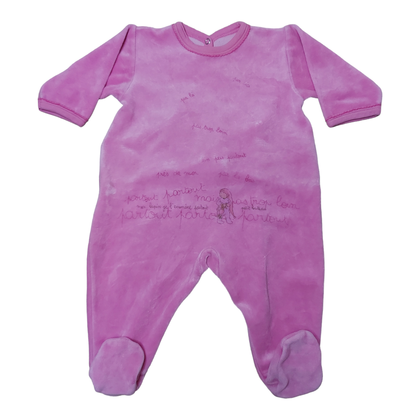 Grenouillère velours 3 mois Petit Bateau